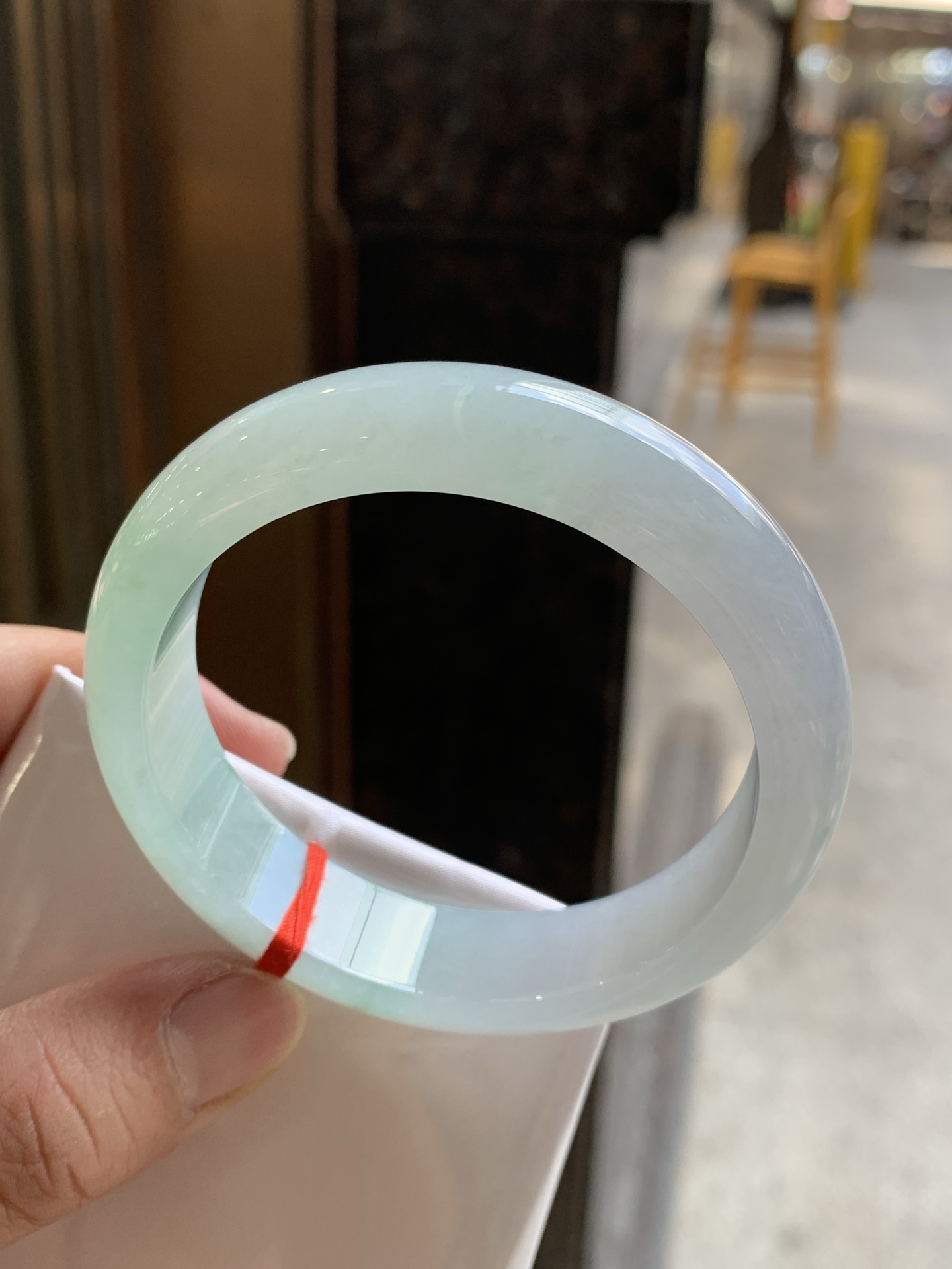 绿花正圈，底装细腻，版型厚实，无裂，一点棉线，0929-N1693