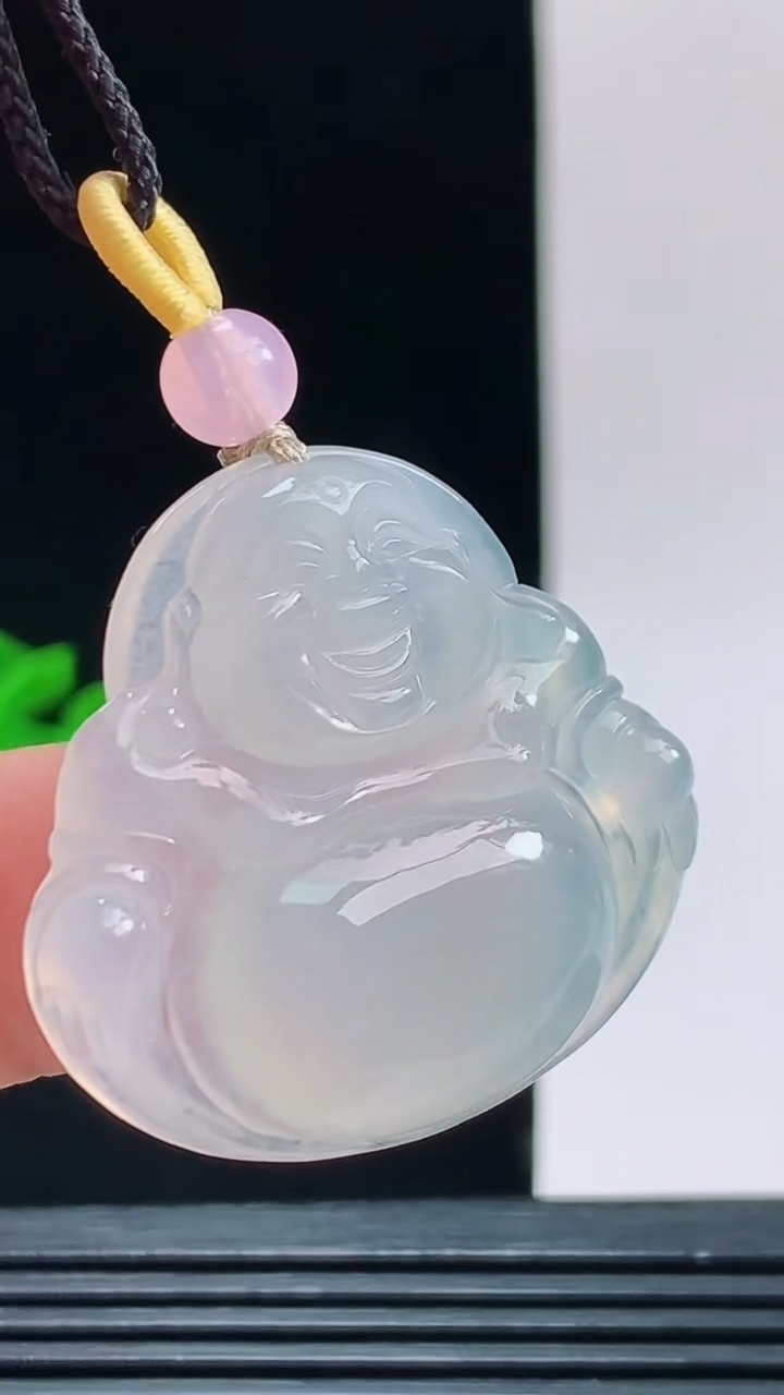天然A货翡翠佛公吊坠，尺寸30.1-34.2-5.5重量:8.87g 1010
10月11日