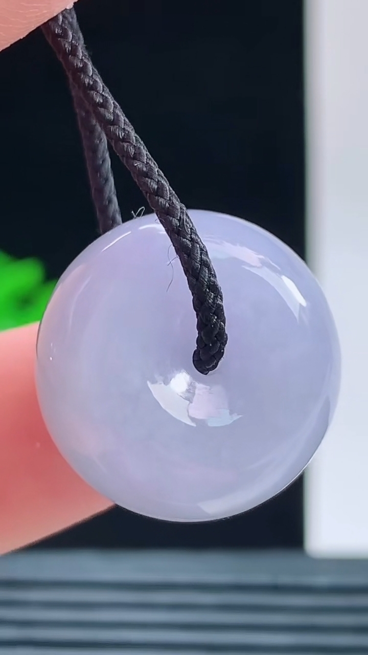天然A货翡翠紫罗兰平安扣吊坠，尺寸19.4-12.3重量:9.69g 1010
10月11日
