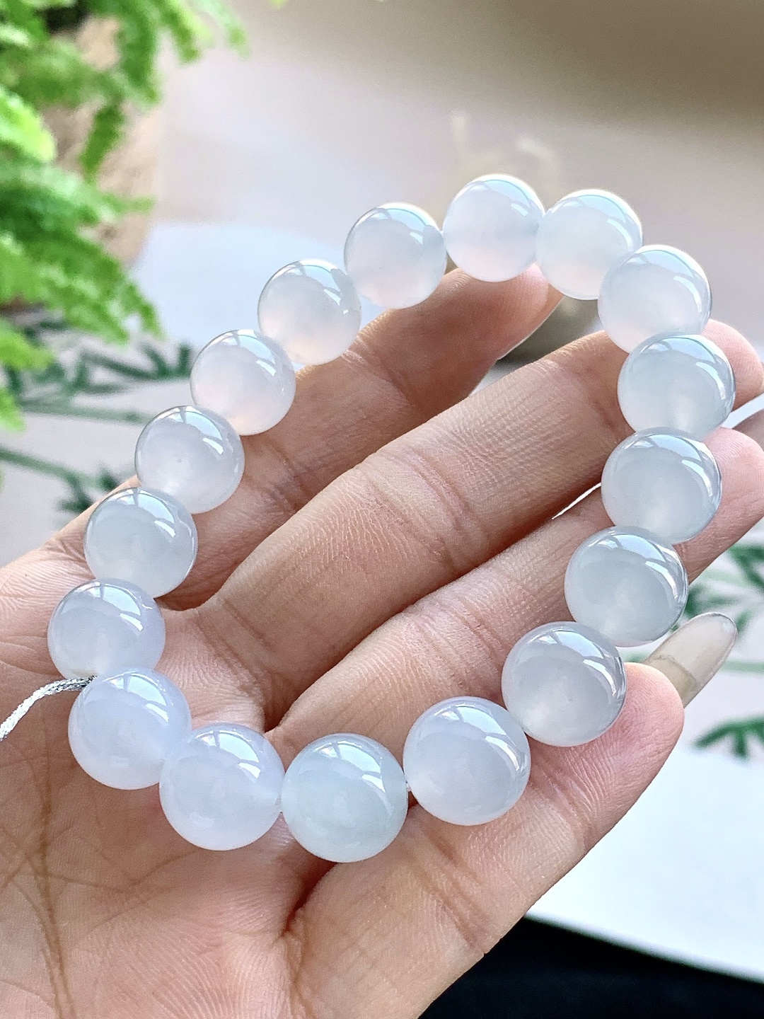 【珠子】️冰种手链圆珠子手链 【说明】缅甸 性比高 【尺寸】11.8mm 【重量】49.3克
