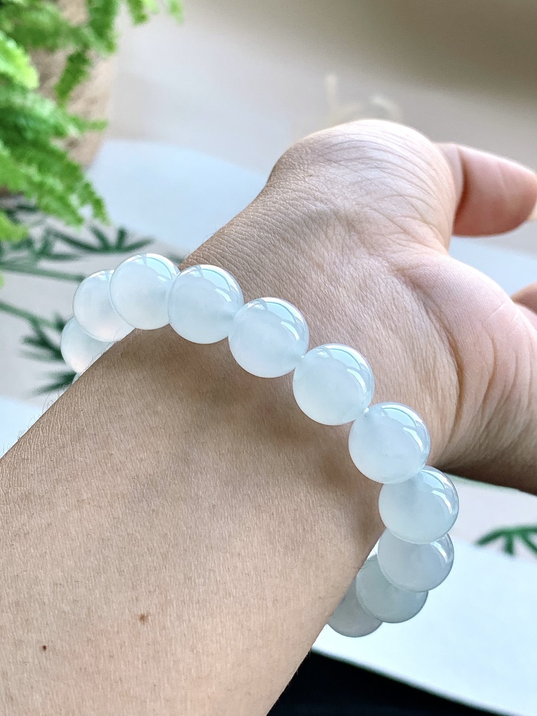 【珠子】️冰种手链圆珠子手链 【说明】缅甸 性比高 【尺寸】11.8mm 【重量】49.3克