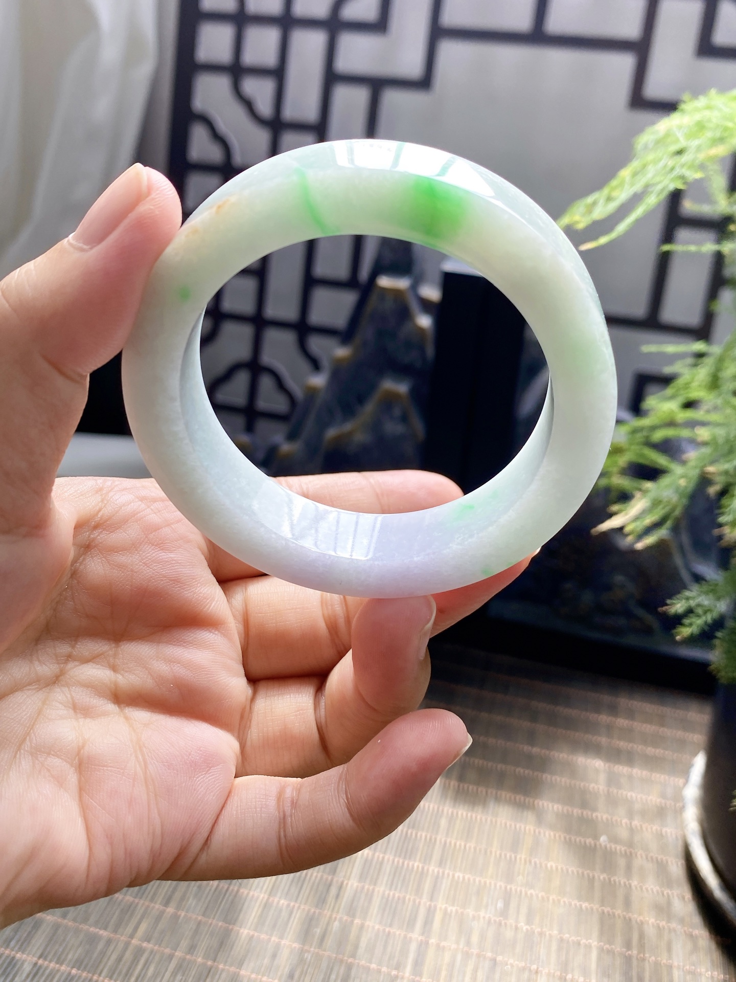 春彩手镯胚 尺寸53-69-12 编号JF992