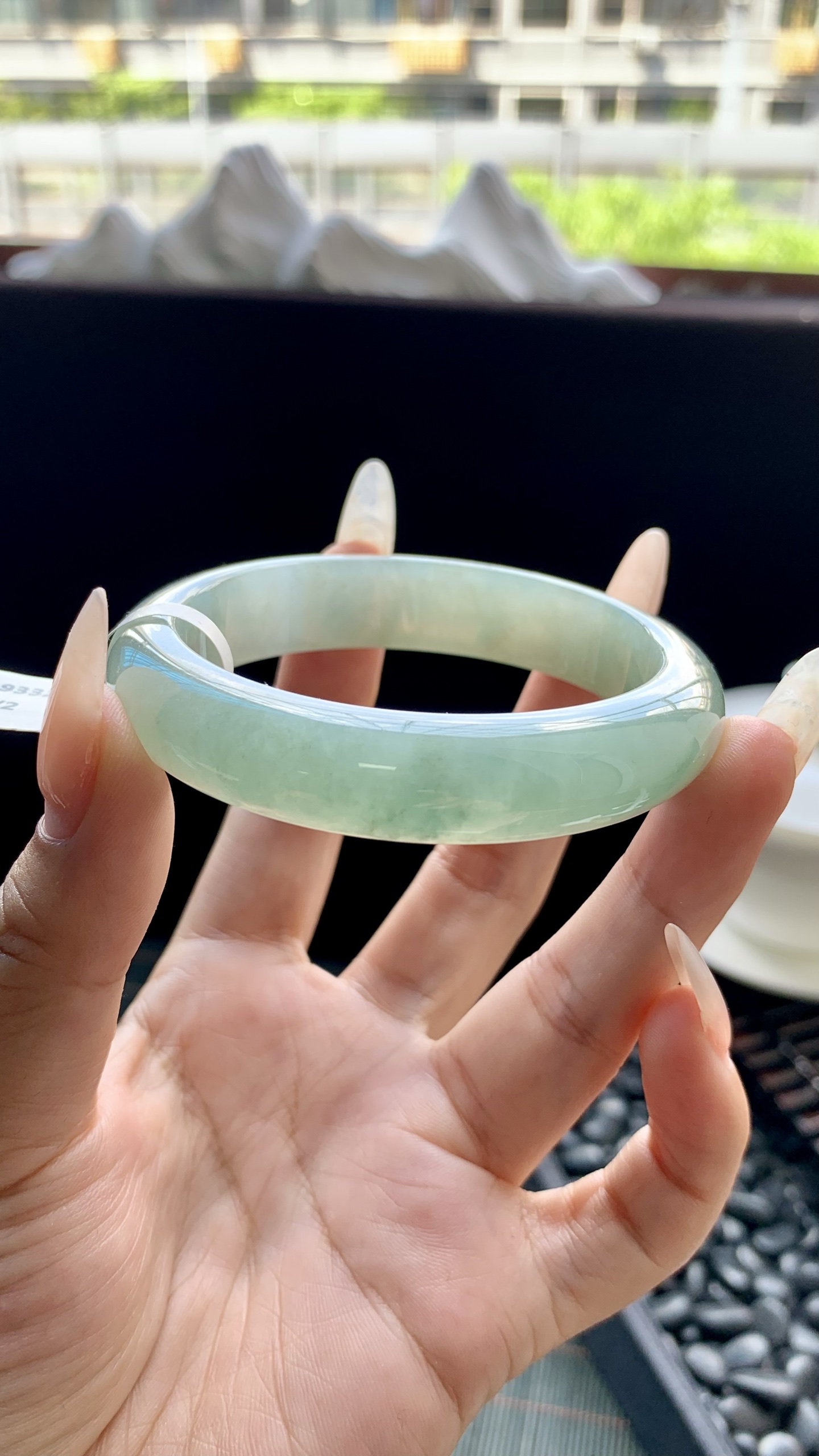 冰晴绿正圈手镯成品 HY-9332 尺寸：53-12.5-8