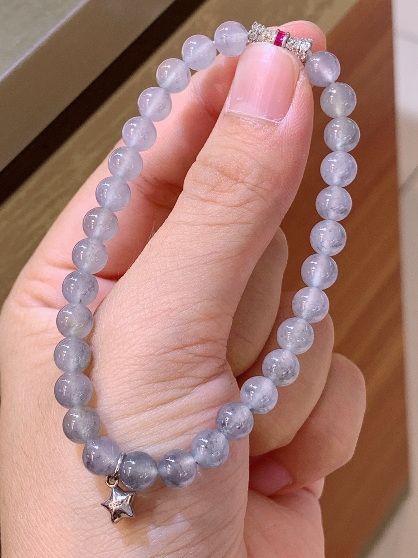️ 冰种飘乌鸡珠珠手链，种水莹润，配色清爽 裸石6.1 42