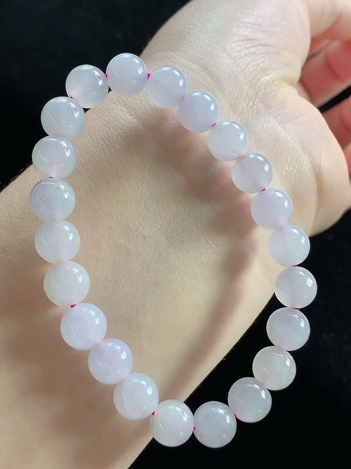 冰紫玉珠手链，尺寸8.4mm，j30dk88