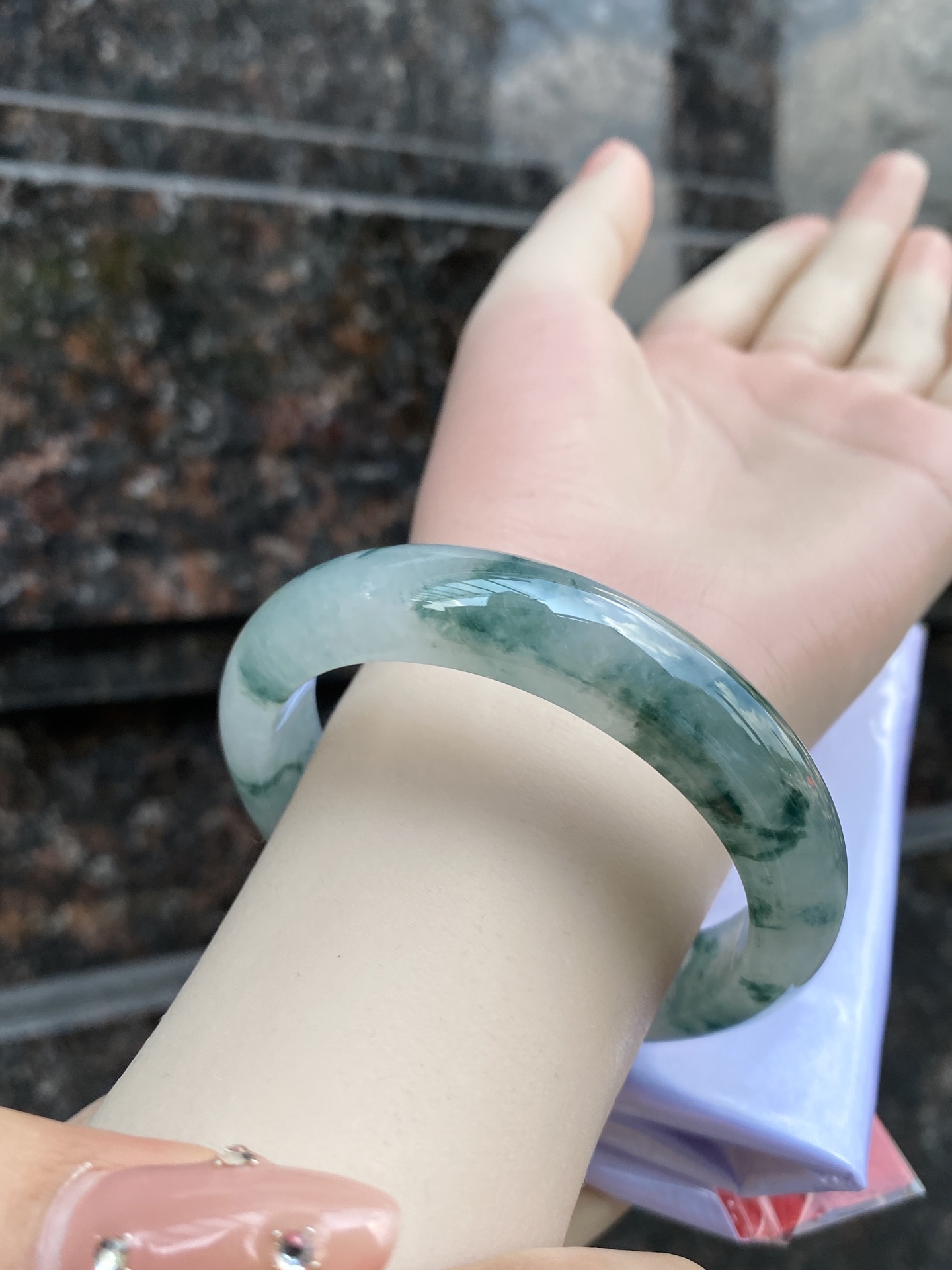飘花正圈手镯 尺寸：55.0-12.7-8.6 0CSL260930