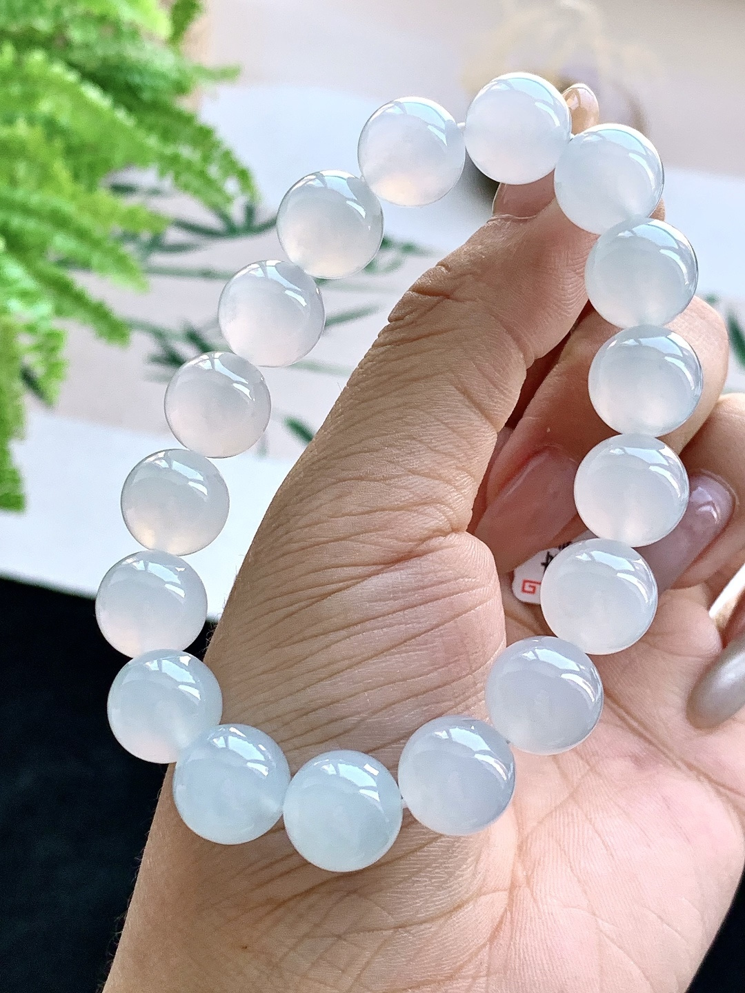 【珠子】️冰种手链圆珠子手链 【说明】缅甸 性比高 【尺寸】11.8mm 【重量】49.3克