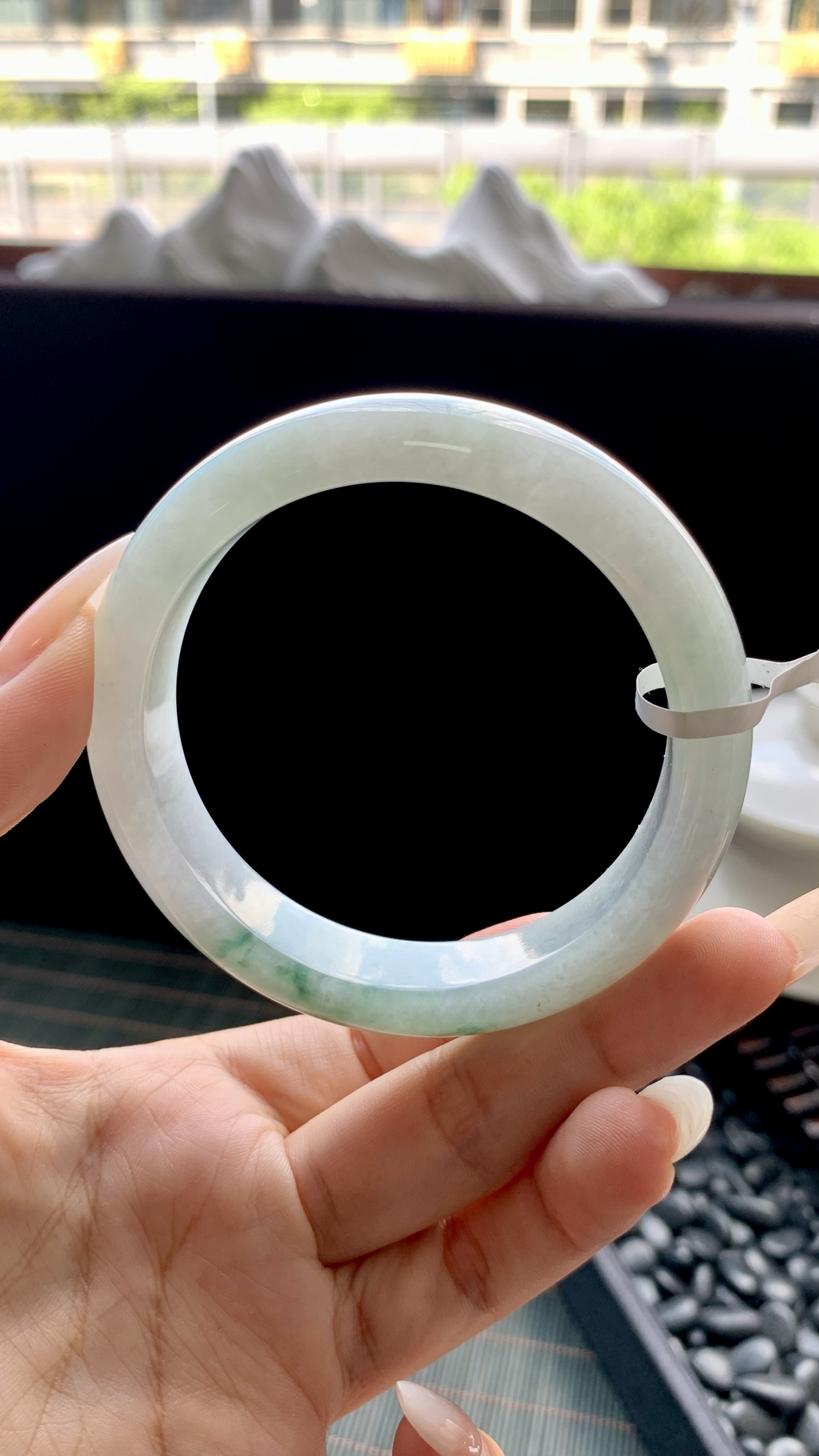 宽版飘花正圈手镯成品 HYY-9305 尺寸：56-13-9