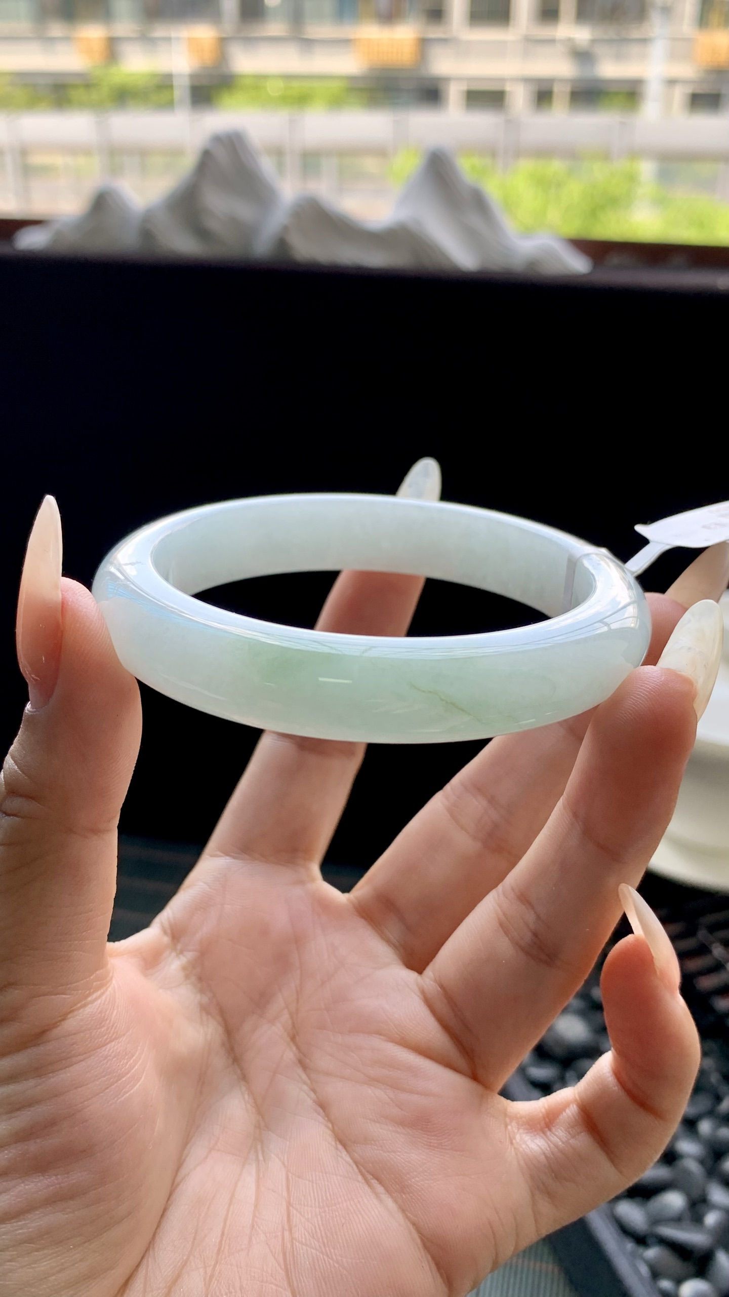 飘花正圈手镯成品 HYY-9250 尺寸：57-12-8
