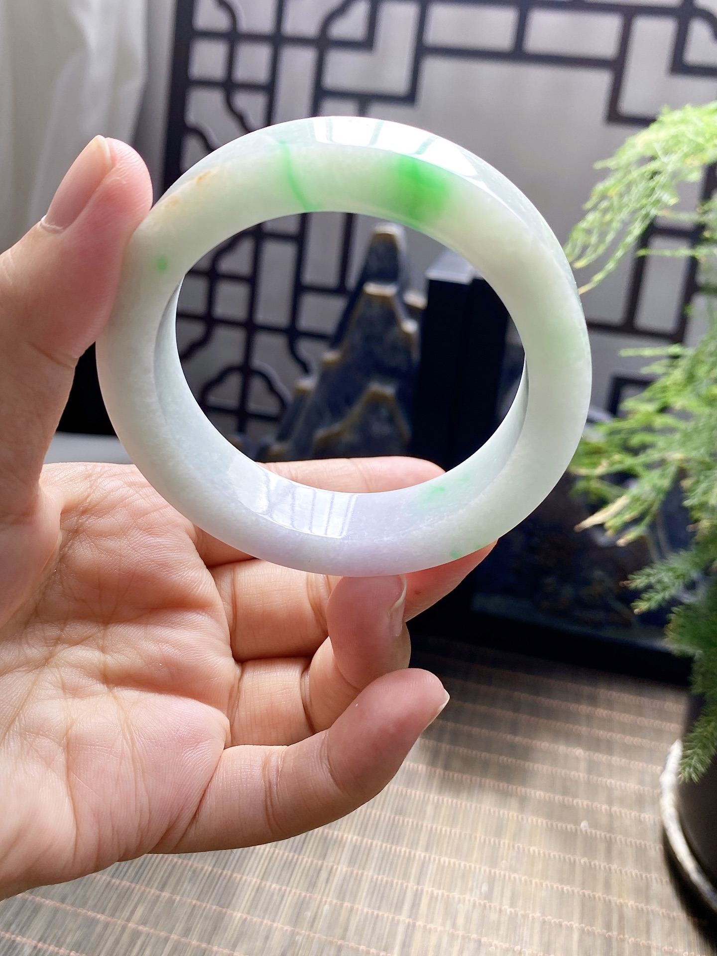 春彩手镯胚 尺寸53-69-12 编号JF992