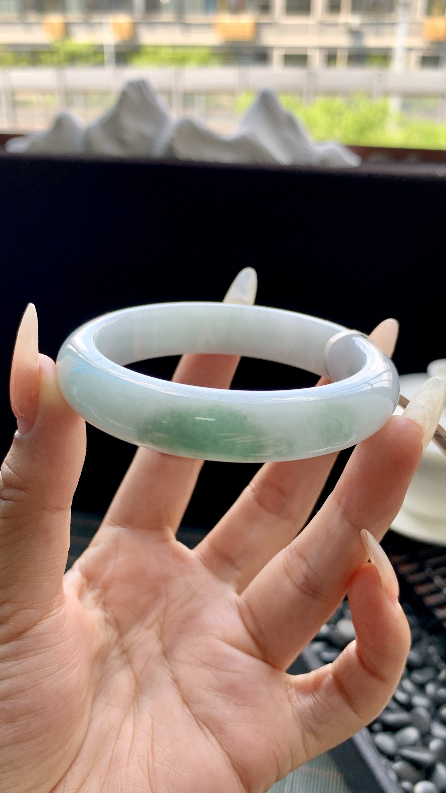 半山水正圈手镯成品 HYC-822 尺寸：54-12.5-8