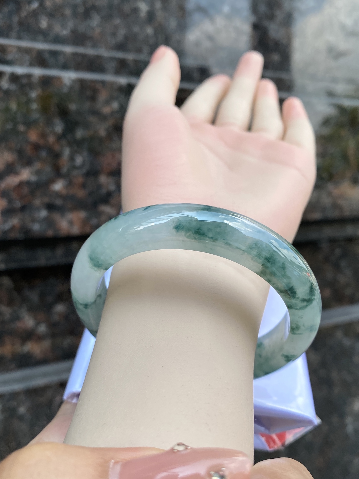 飘花正圈手镯 尺寸：55.0-12.7-8.6 0CSL260930