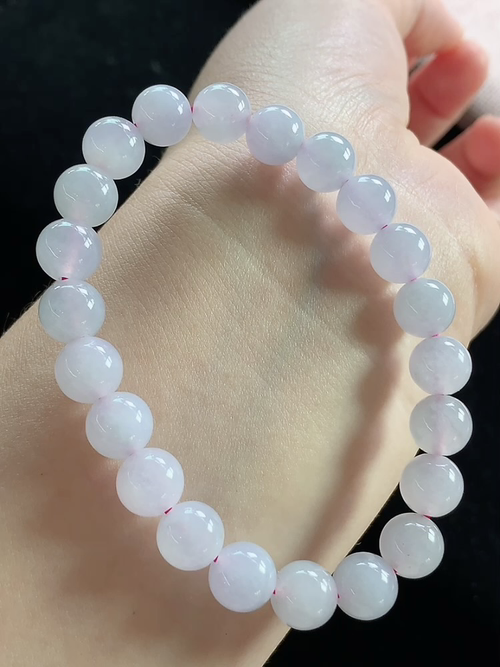三号冰紫玉珠手串，尺寸8.3mm，j30dk88