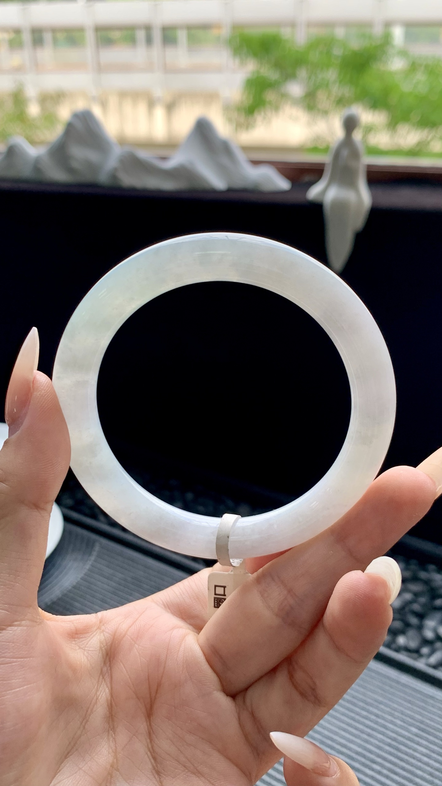 冰晴圆条美人条手镯成品 HYY-1660 尺寸：56-9-9