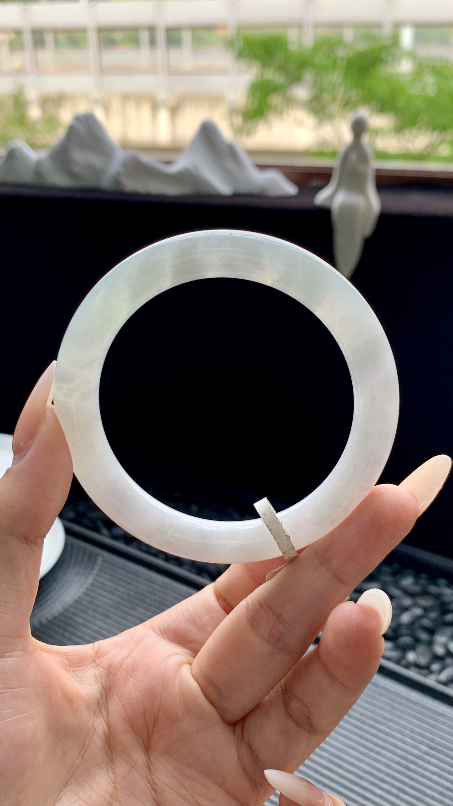 冰晴圆条美人条手镯成品 HYY-1660 尺寸：56-9-9