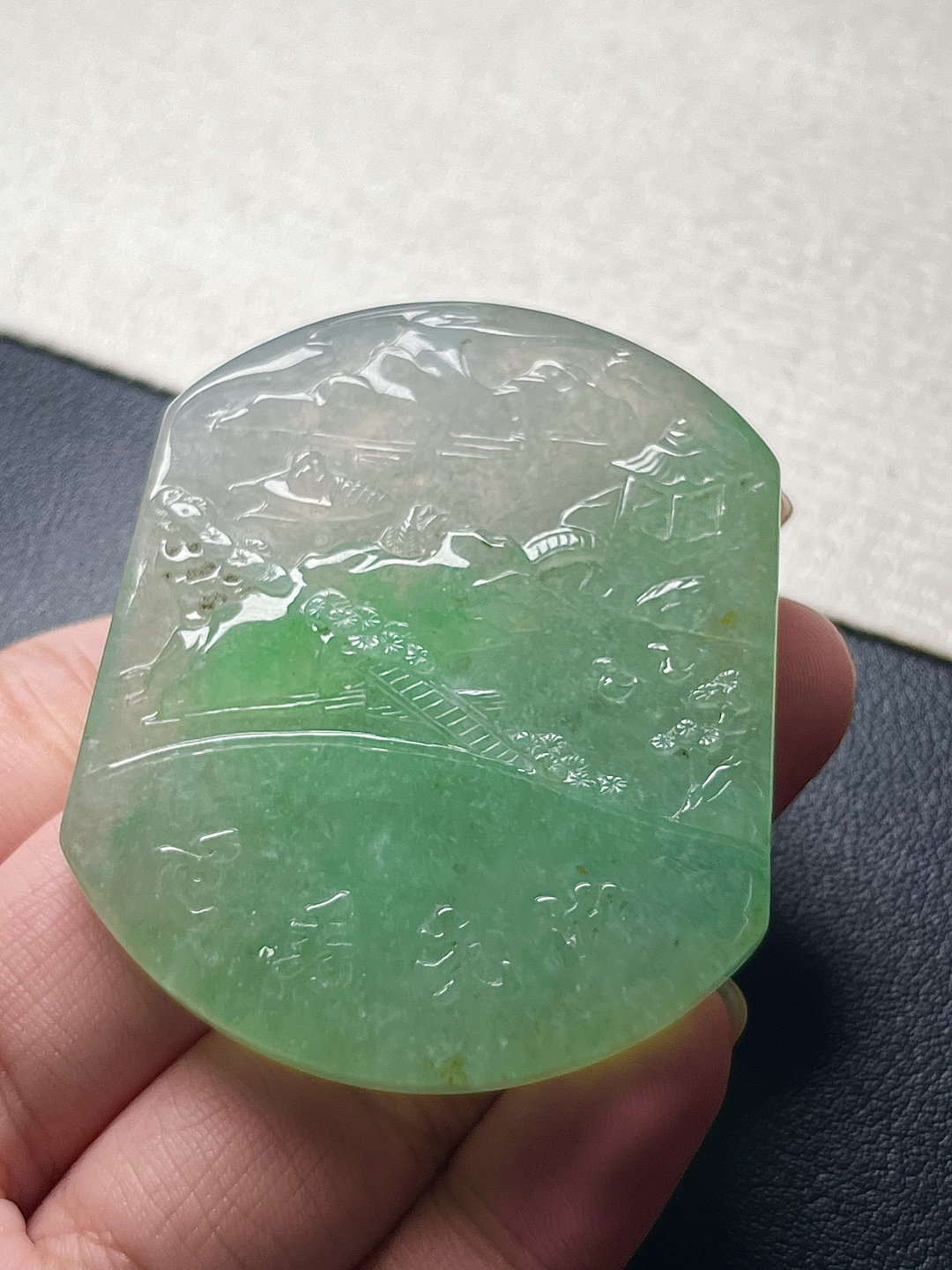 ️【山水牌】飘花灵动，种老细腻形体佳 尺寸：52.2*44.1*8.4,asd6101
