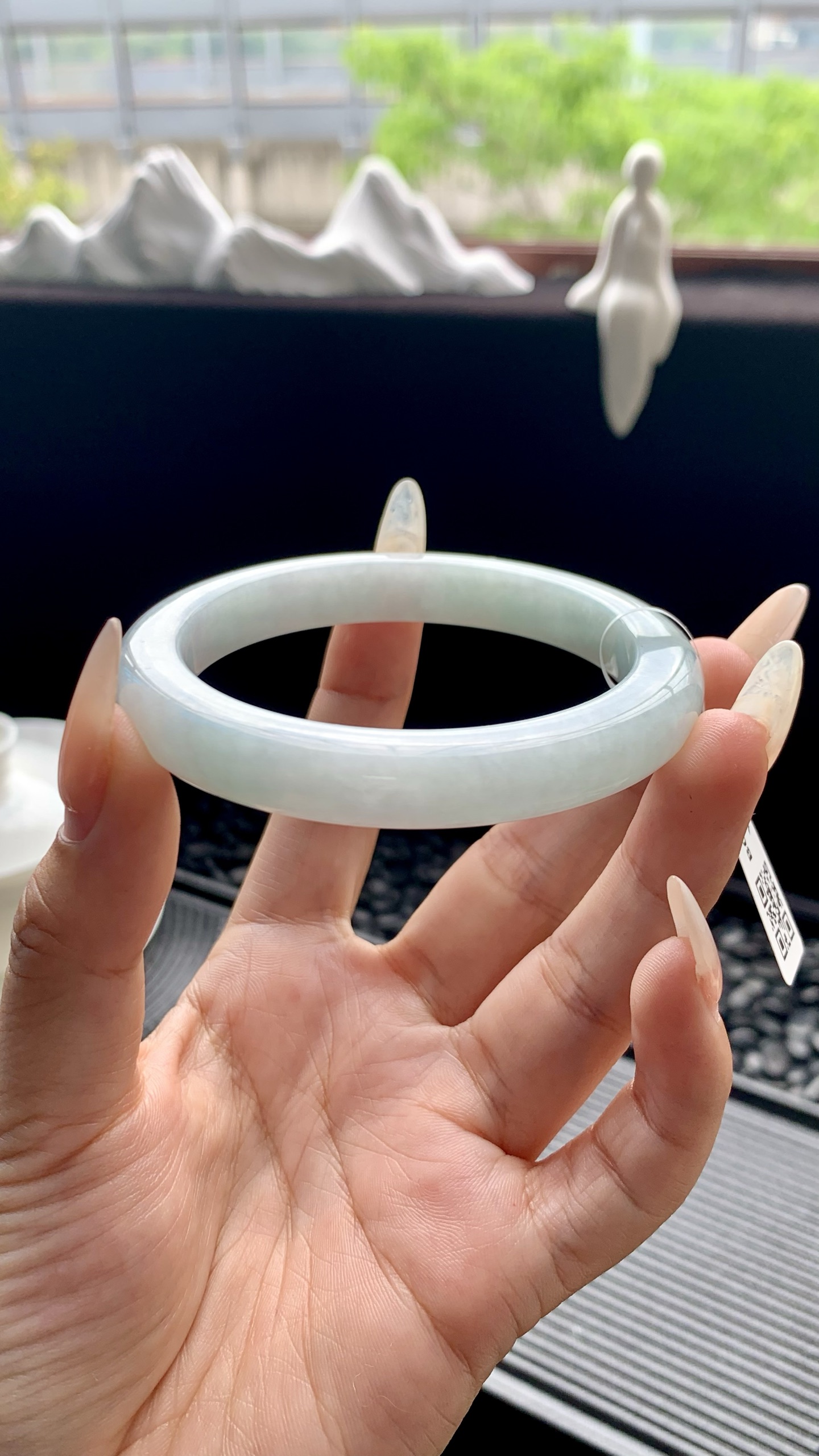 晴底正圈手镯成品 B0817-6 尺寸：56-10-9