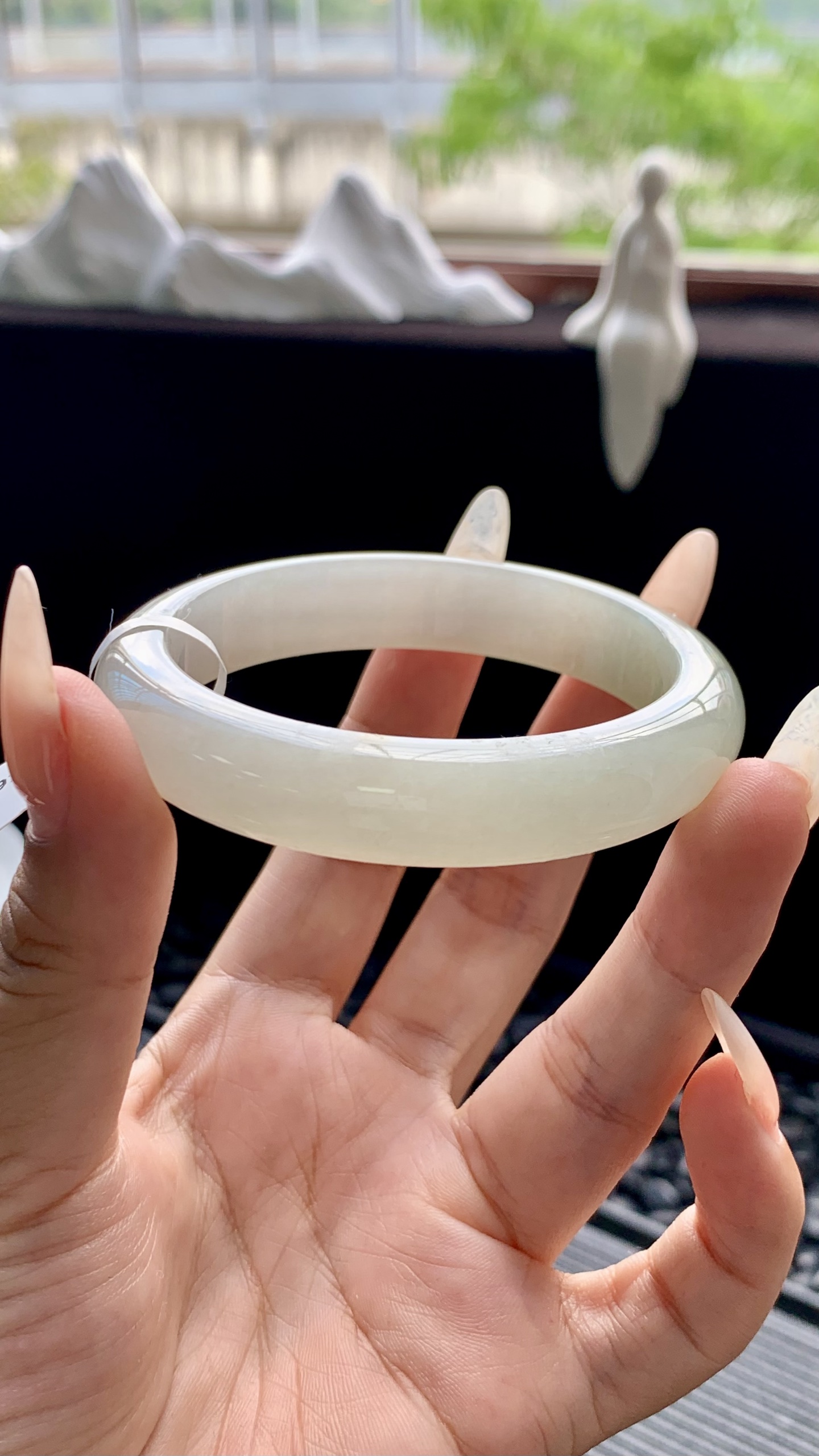 晴底洒金正圈手镯成品 HYY-9769 尺寸：53–12-8