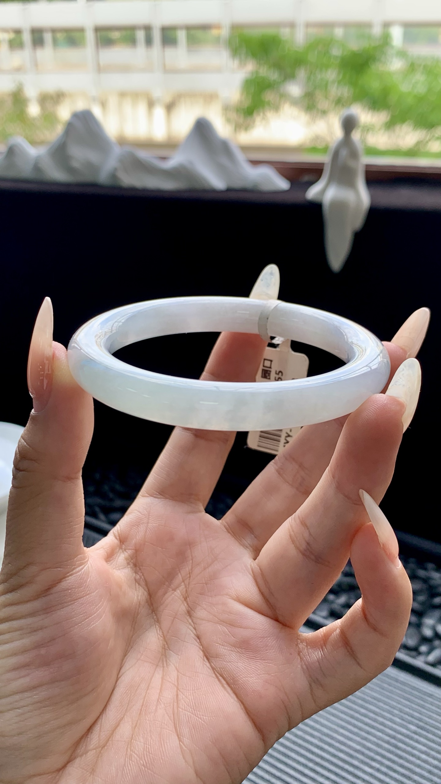 冰晴圆条美人条手镯成品 HYY-1660 尺寸：56-9-9