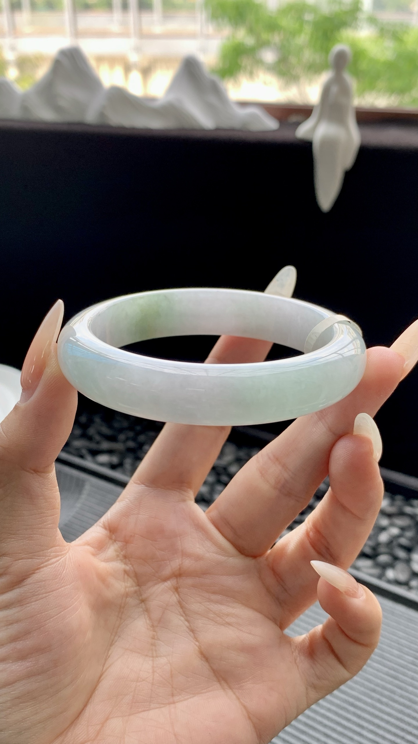 半山水正圈手镯成品 HY-7049 尺寸：55.5-12.5-8