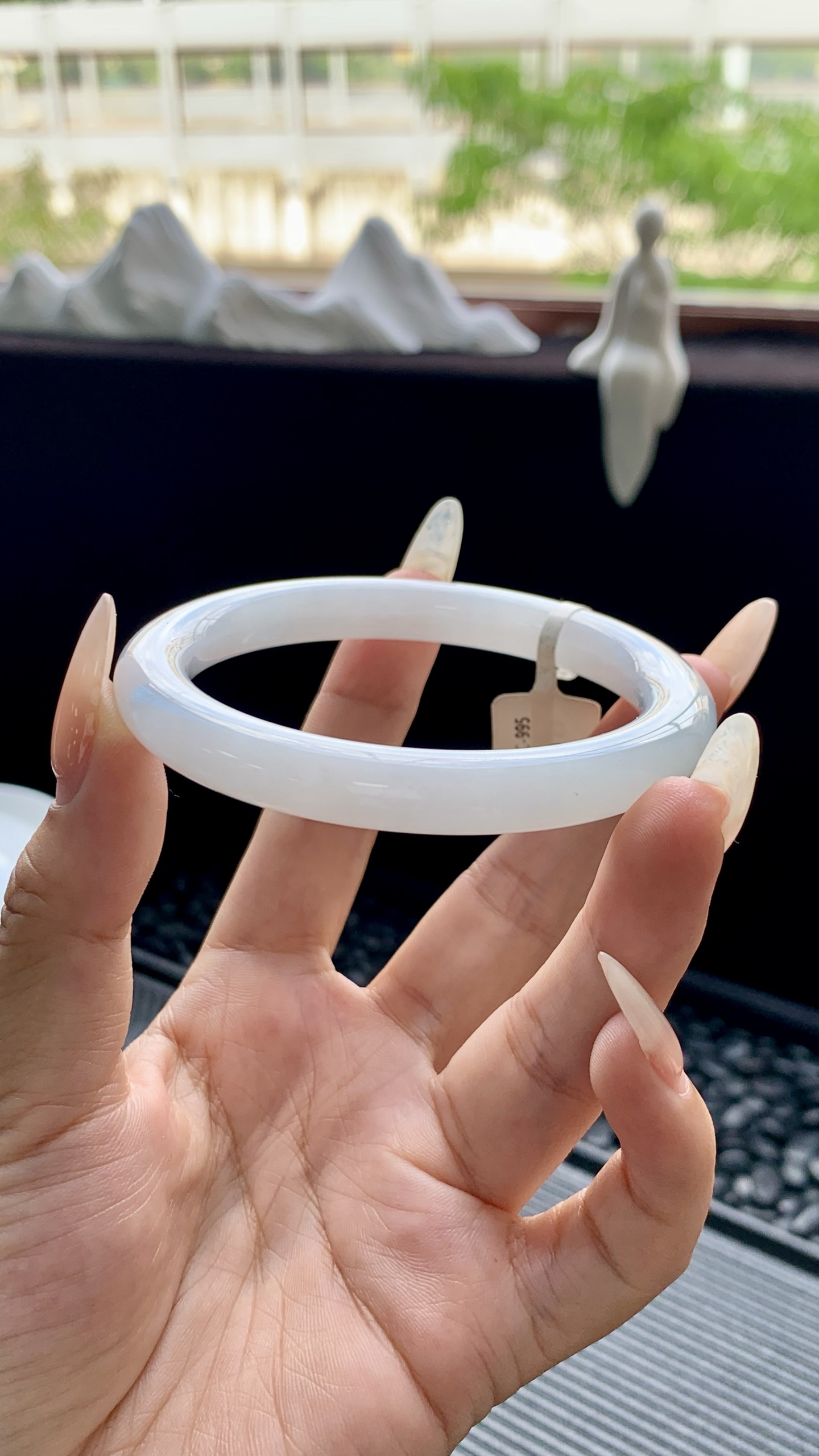 冰晴圆条美人条手镯成品 HYC-995 尺寸：56.5-9-9