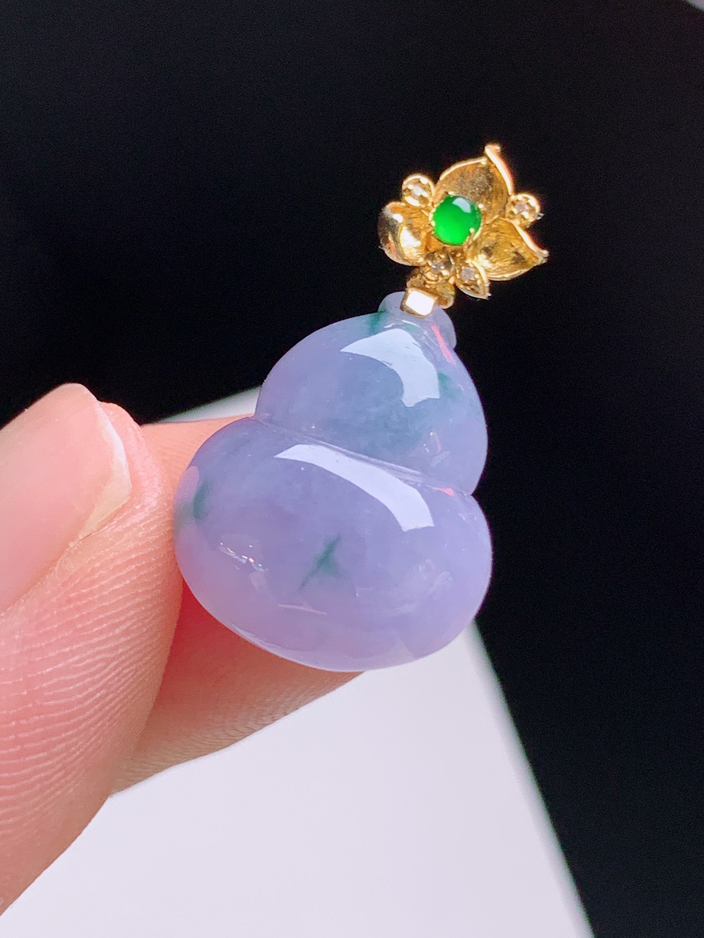 ️ 飘花葫芦吊坠，种水细腻，紫韵迷人，飘花鲜活，裸石17.5-14.5-5.826.1 13