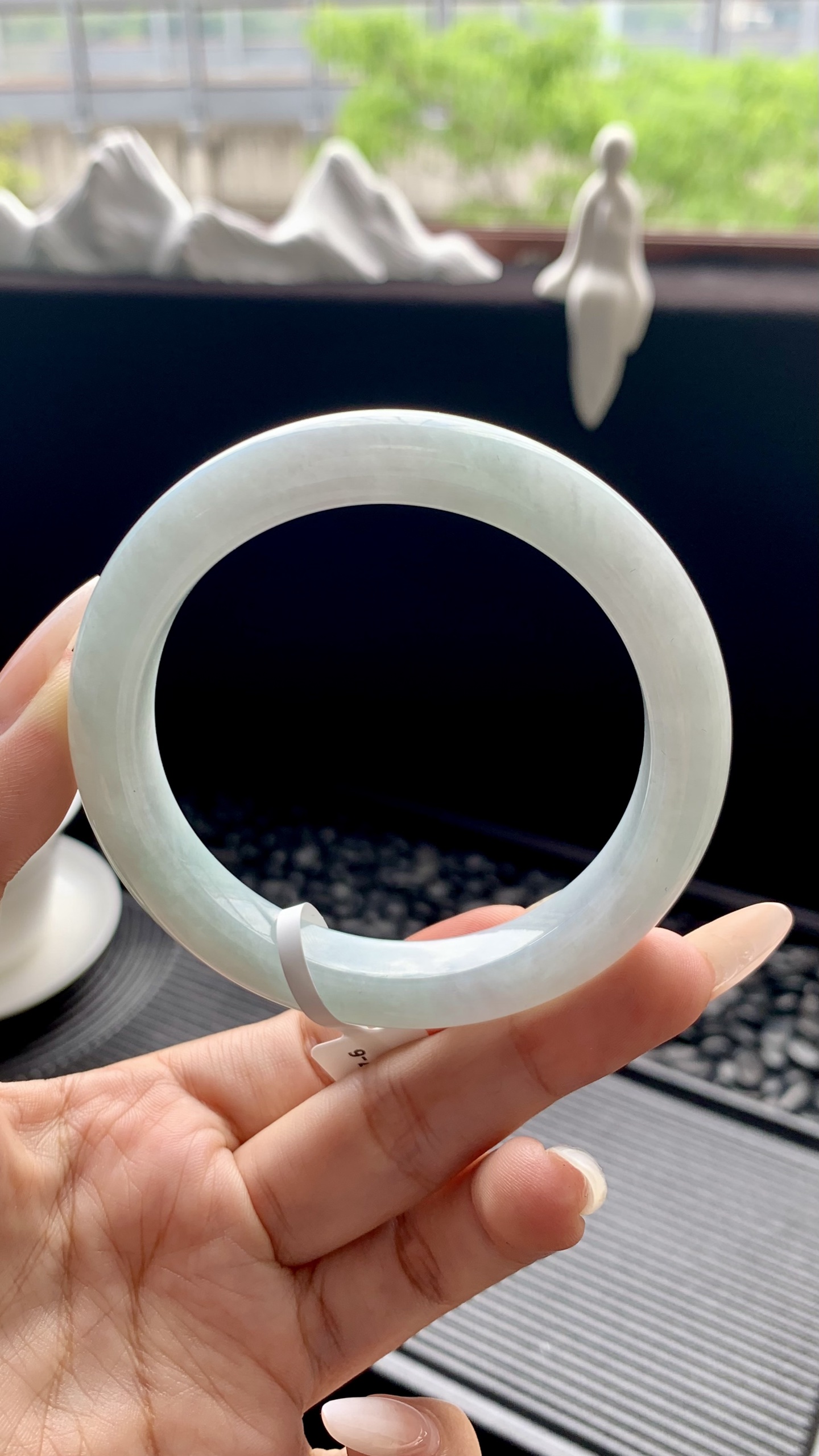 晴底正圈手镯成品 B0817-6 尺寸：56-10-9