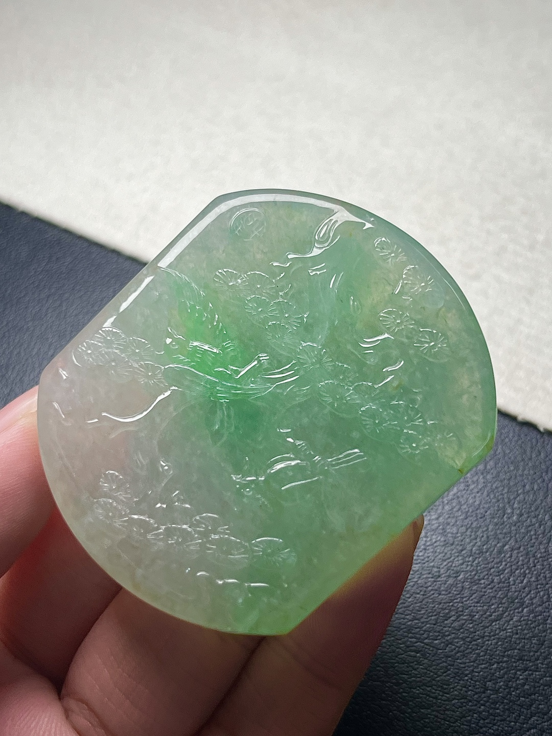️【山水牌】飘花灵动，种老细腻形体佳 尺寸：52.2*44.1*8.4,asd6101
