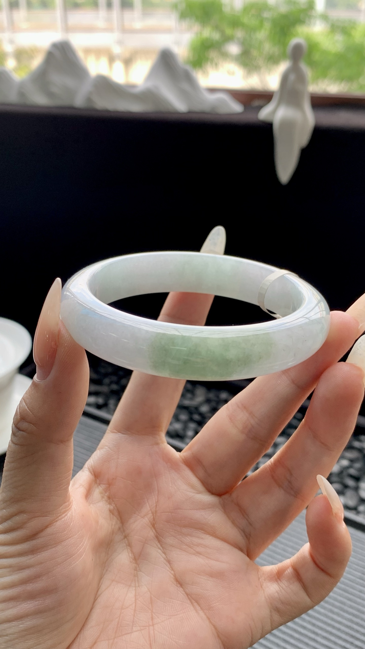 半山水正圈手镯成品 HY-7049 尺寸：55.5-12.5-8