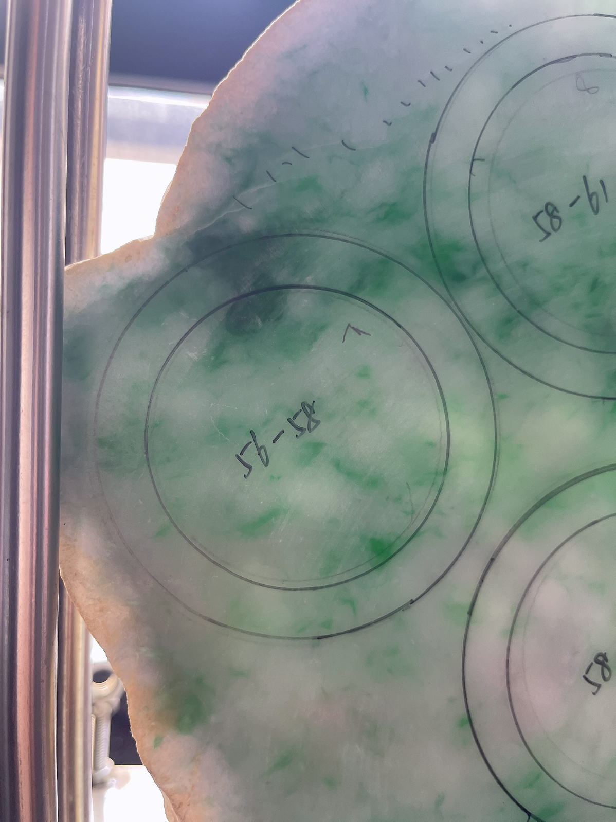 翡翠板料，⭕️正圈可做56-58