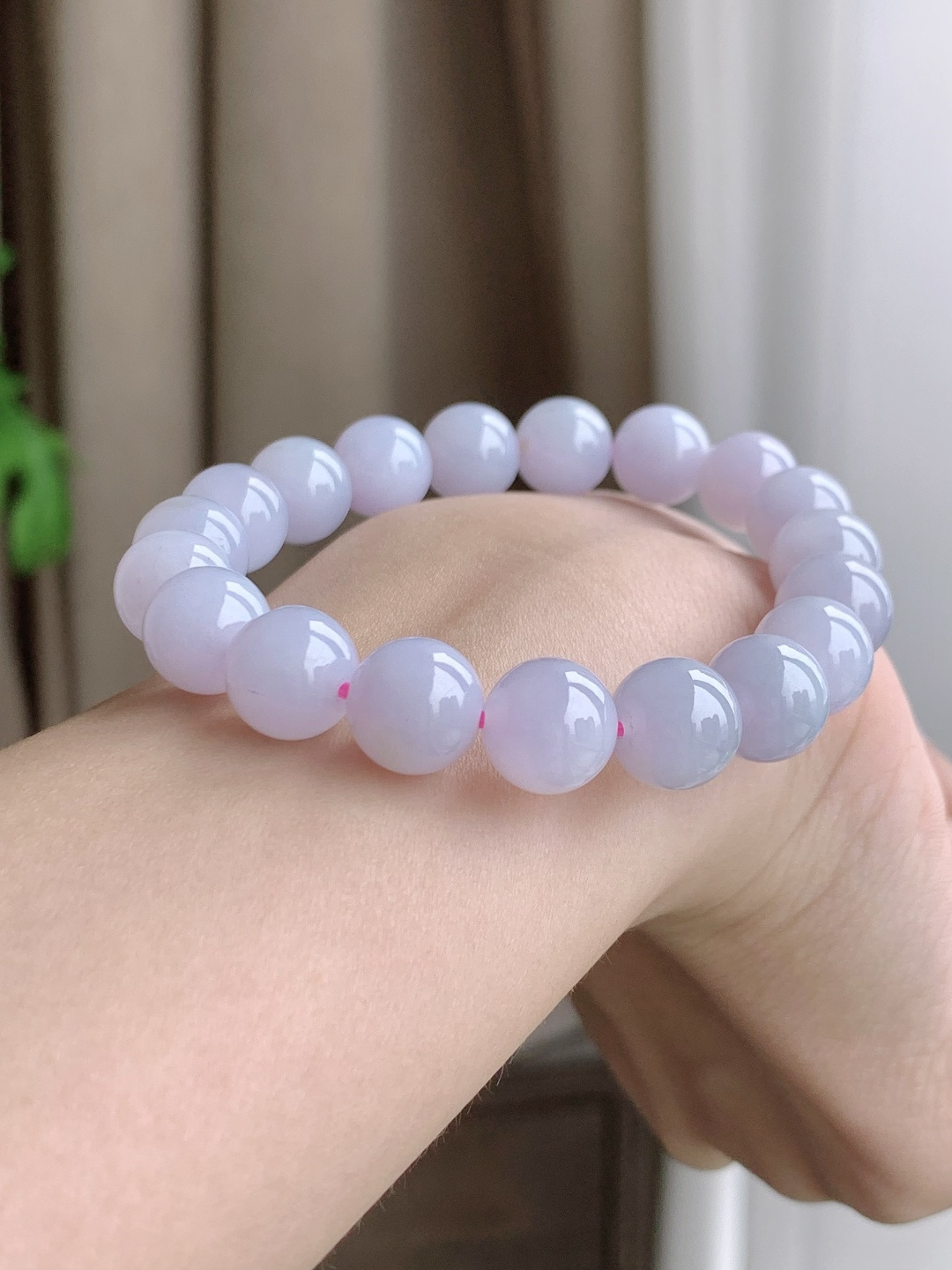 【珠子】冰手串圆珠子手串 【说明】缅甸 性比高 【尺寸】9.8mm 【重量】31.8克