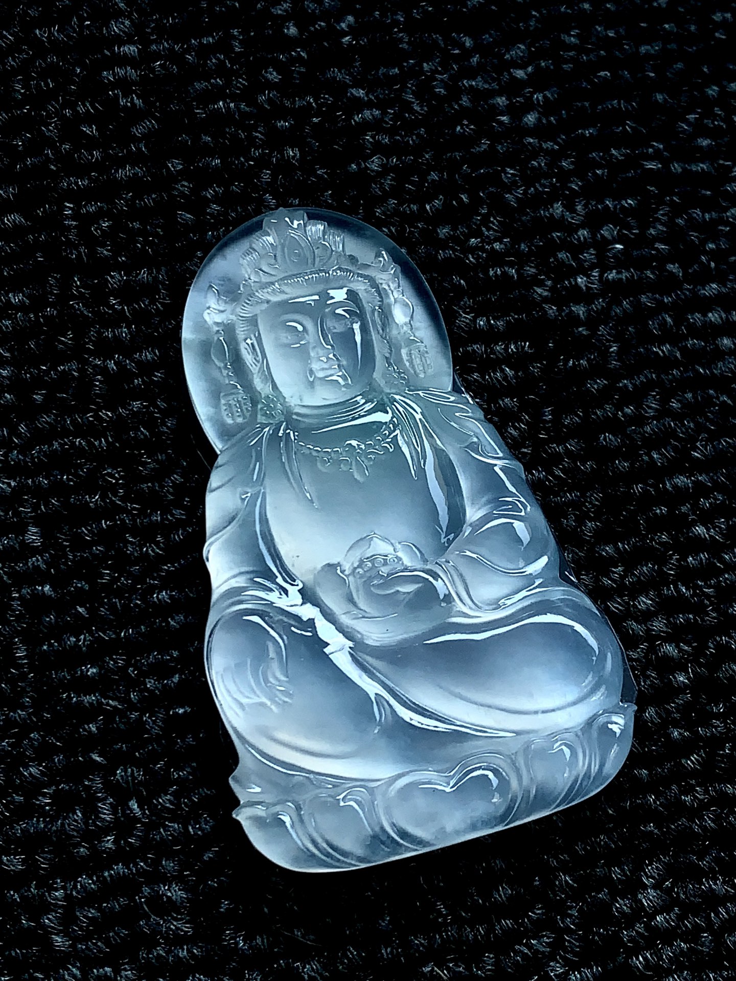 ️ 冰种观音 尺寸：17×34.5×5.2 温润如玉，韵载东方