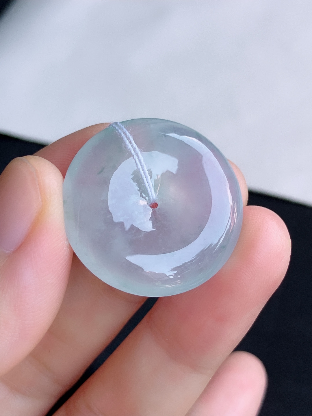 ️冰透平安扣，晶莹剔透，尺寸27/6/自然光实拍