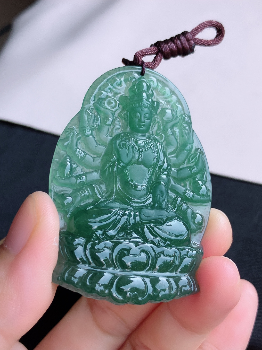 ️冰蓝水千手观音，晶莹剔透，尺寸60/39.8/5.6/自然光实拍