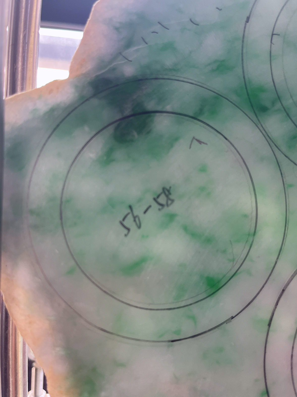 翡翠板料，⭕️正圈可做56-58