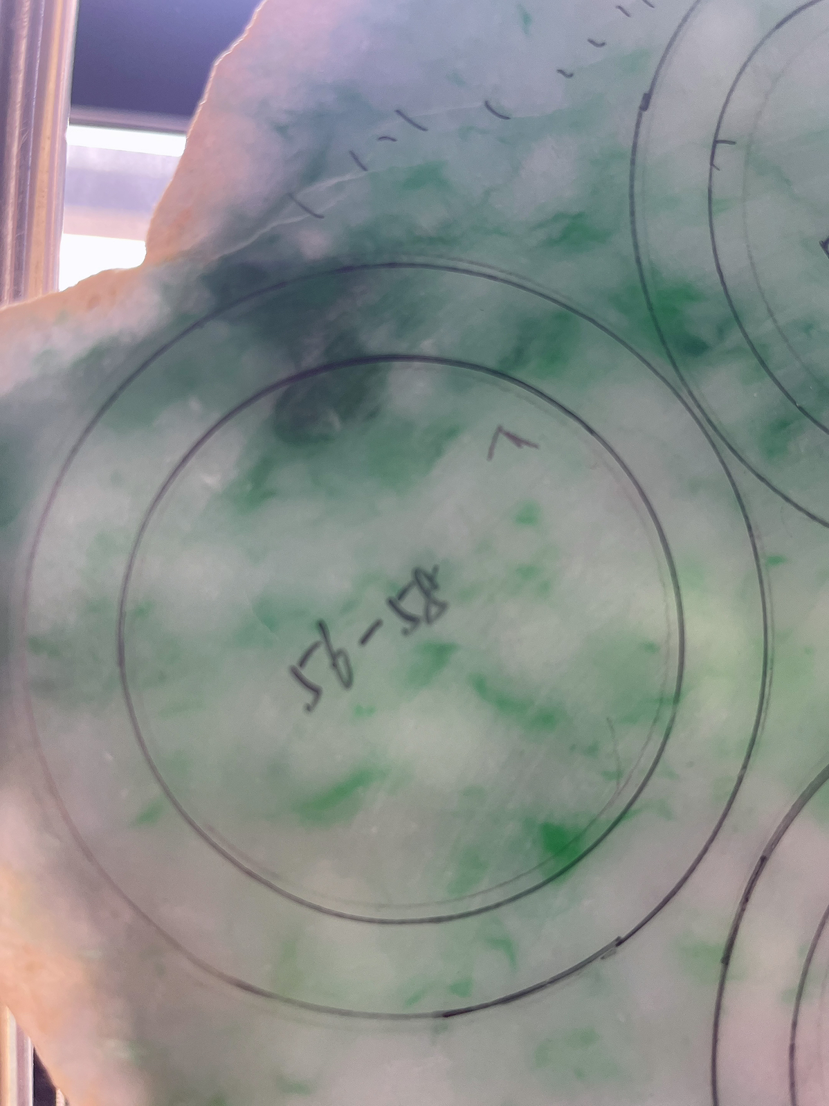 翡翠板料，⭕️正圈可做56-58