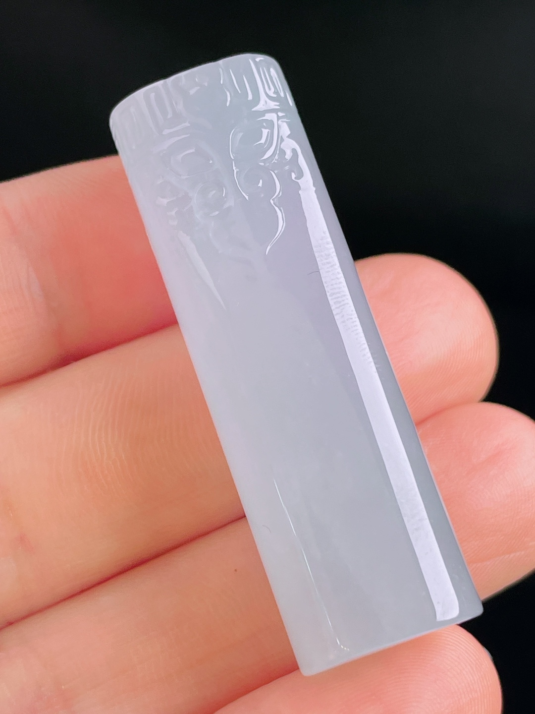 ️冰种无事牌，老种起光，细底通透，尺寸：44.5/14/12.2mm1002