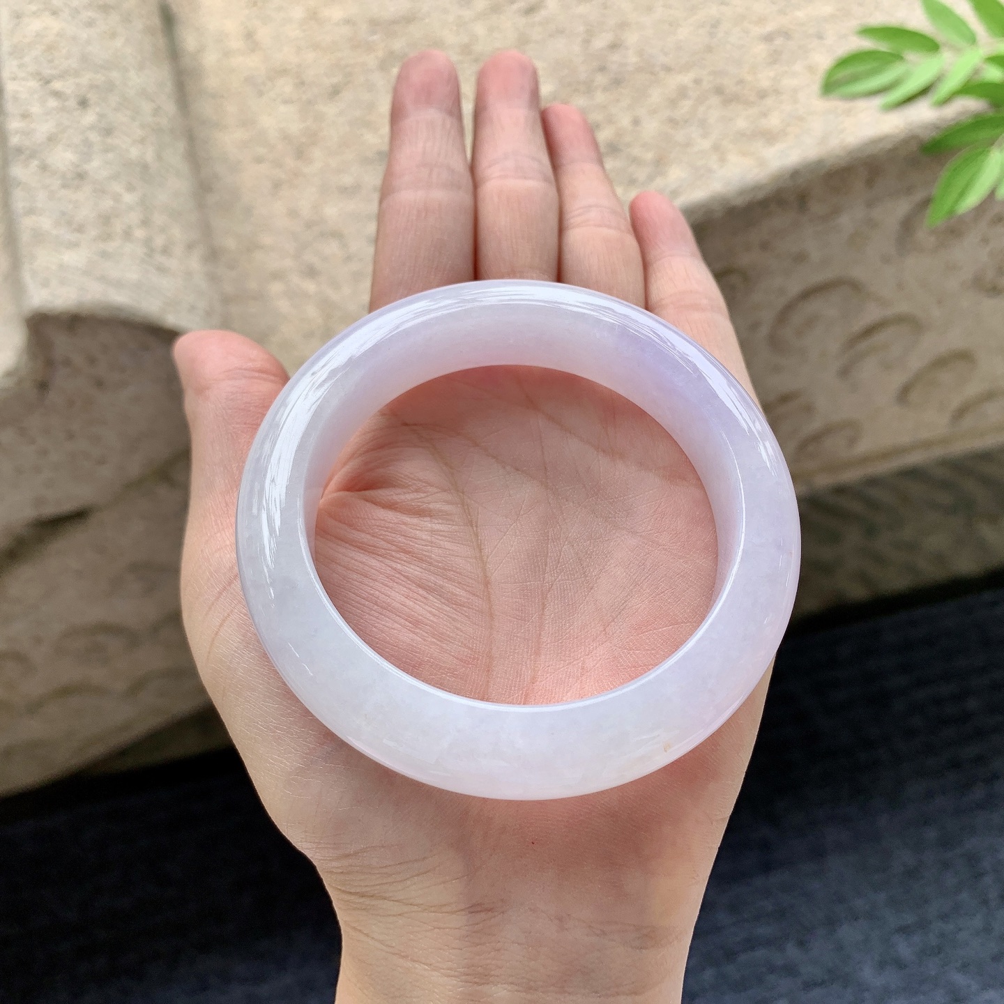 正圈56 57 圈口57/13.5/9.7 编码AD092409 细糯粉紫，水润，种老，细腻，无裂