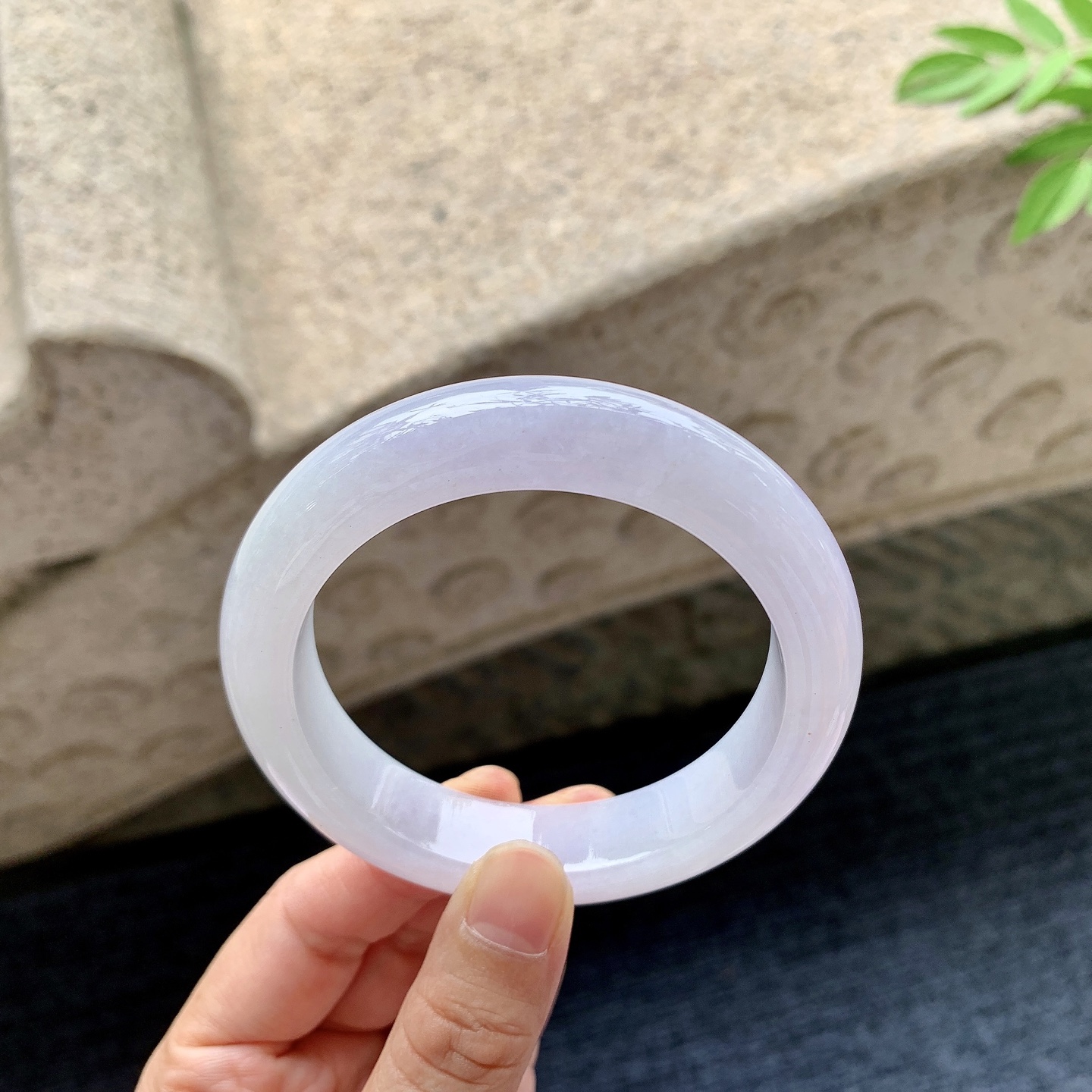 正圈56 57 圈口57/13.5/9.7 编码AD092409 细糯粉紫，水润，种老，细腻，无裂