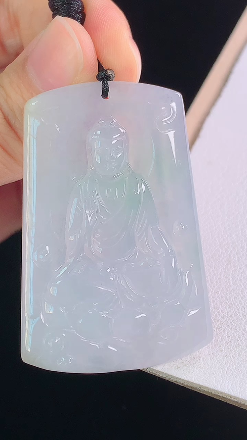️冰种大日如来，无裂 尺寸:49.3-33.3-5.8mm 29