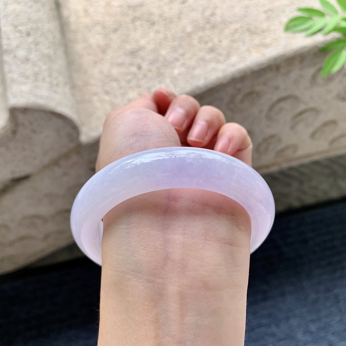 正圈56 57 圈口57/13.5/9.7 编码AD092409 细糯粉紫，水润，种老，细腻，无裂