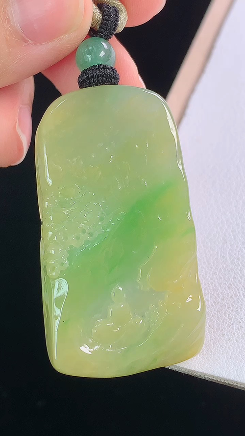 ️三彩悟道，无裂，尺寸:45.3-25.0-7.3mm 2