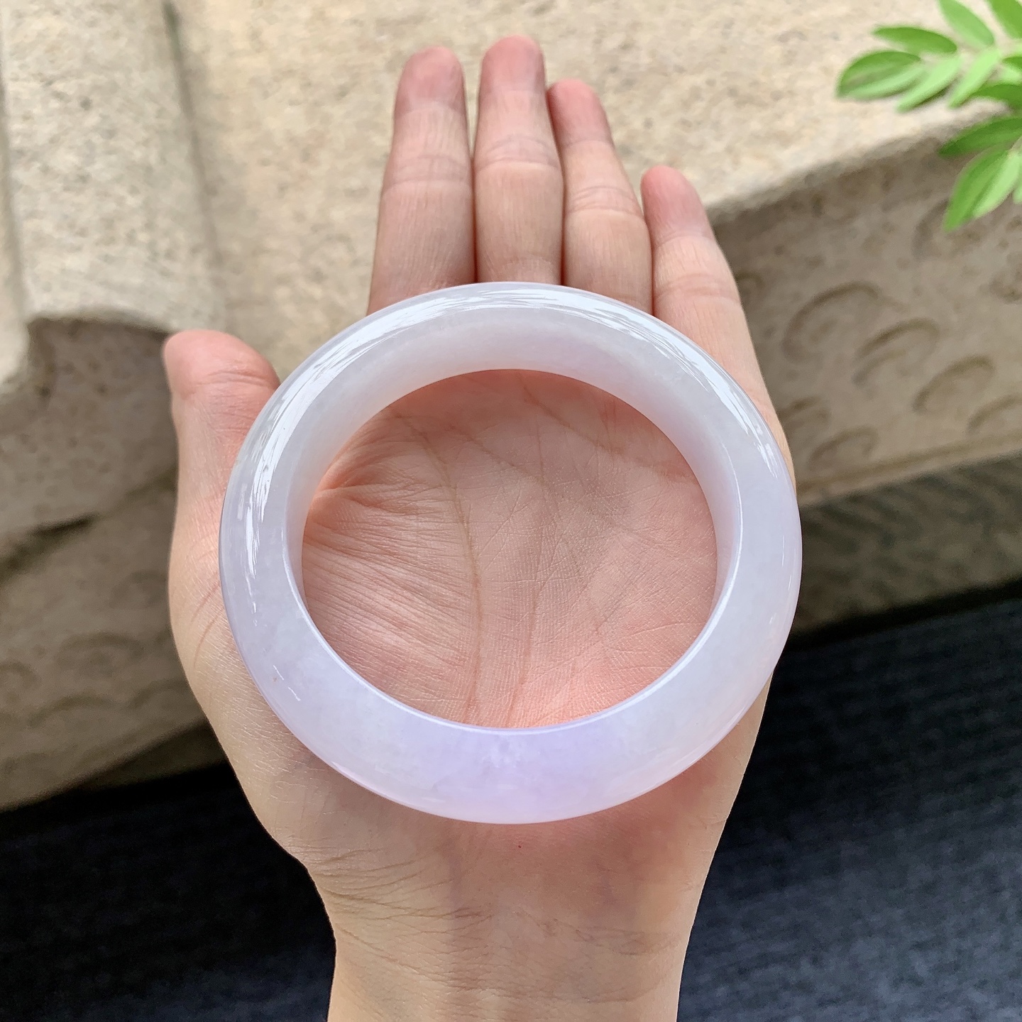 正圈56 57 圈口57/13.5/9.7 编码AD092409 细糯粉紫，水润，种老，细腻，无裂