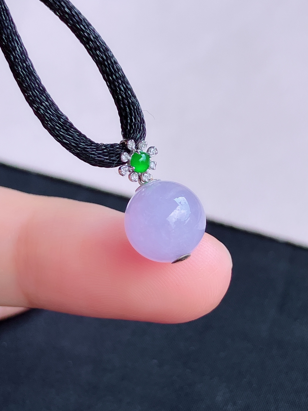 ️，冰紫圆珠吊坠，简约时尚，尺寸14/9.3/自然光实拍