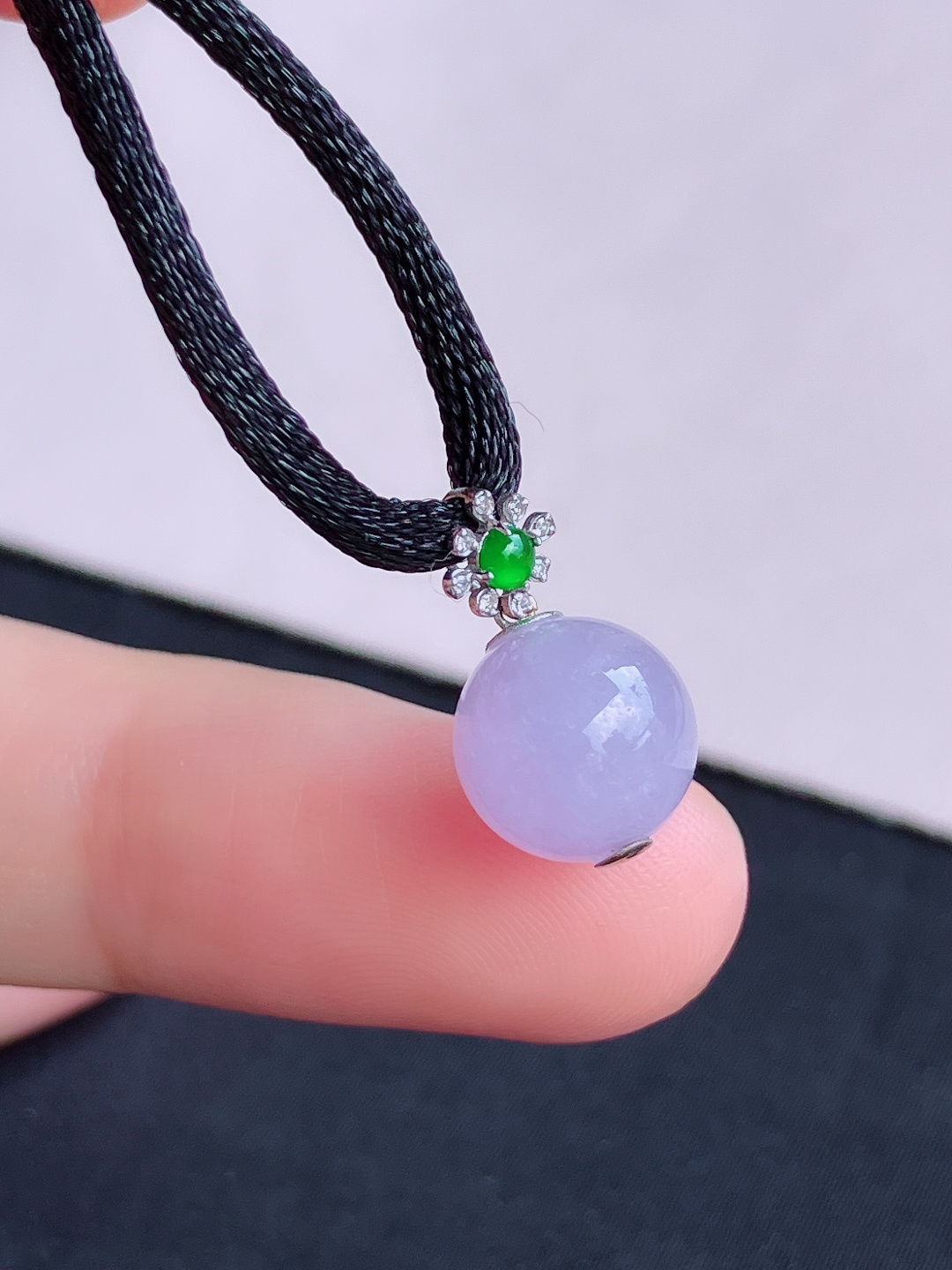 ️，冰紫圆珠吊坠，简约时尚，尺寸14/9.3/自然光实拍
