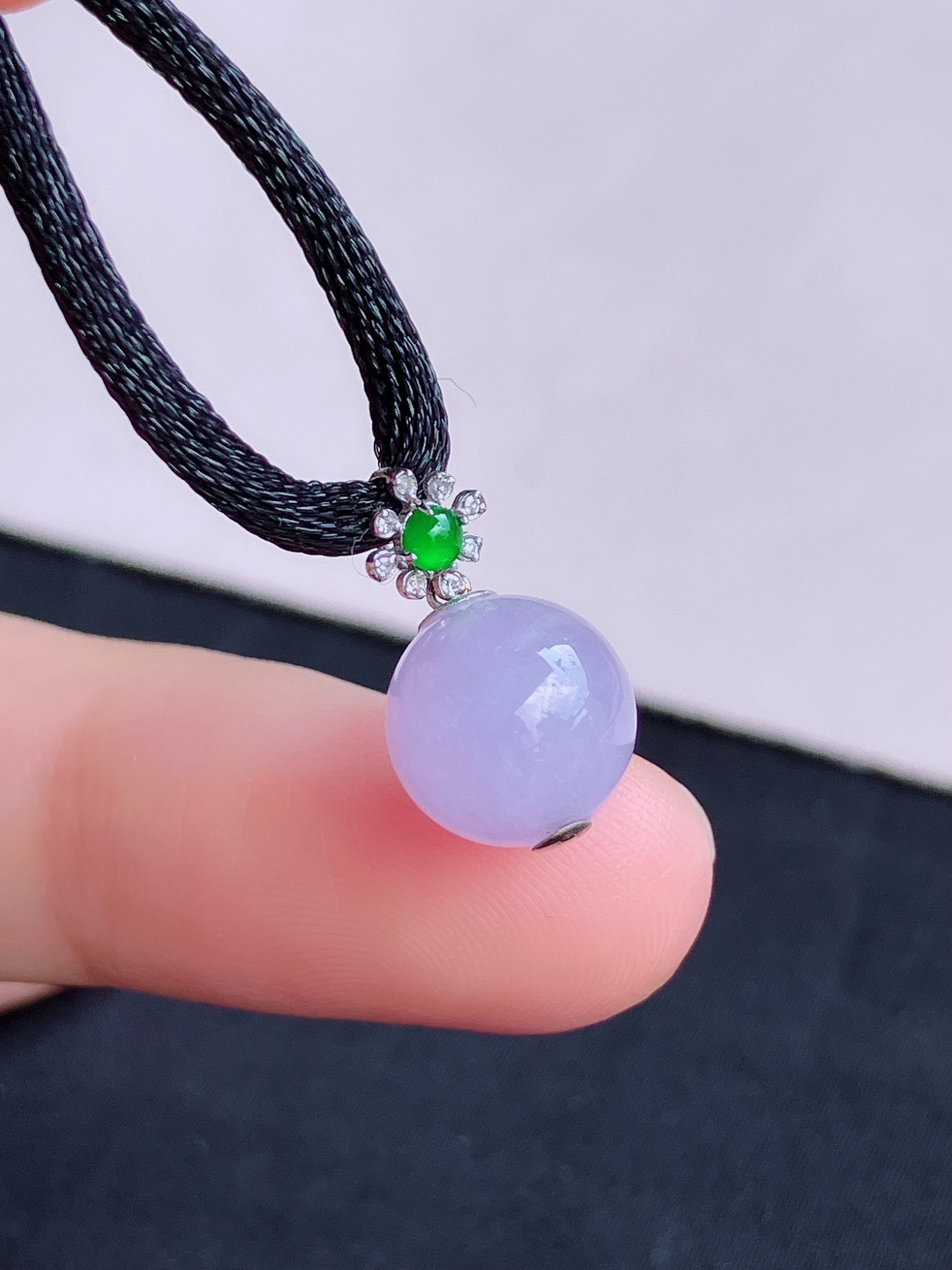 ️，冰紫圆珠吊坠，简约时尚，尺寸14/9.3/自然光实拍