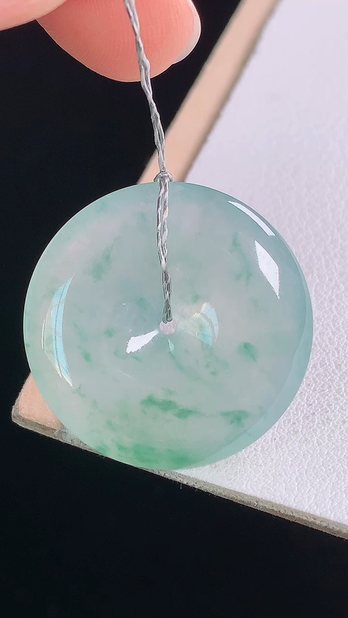 ️冰飘花平安扣，无裂，尺寸:26.7-5.1mm 29