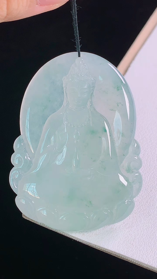 ️冰飘花观音，一刀切，无裂，尺寸:55.1-40.8-5.9mm 29