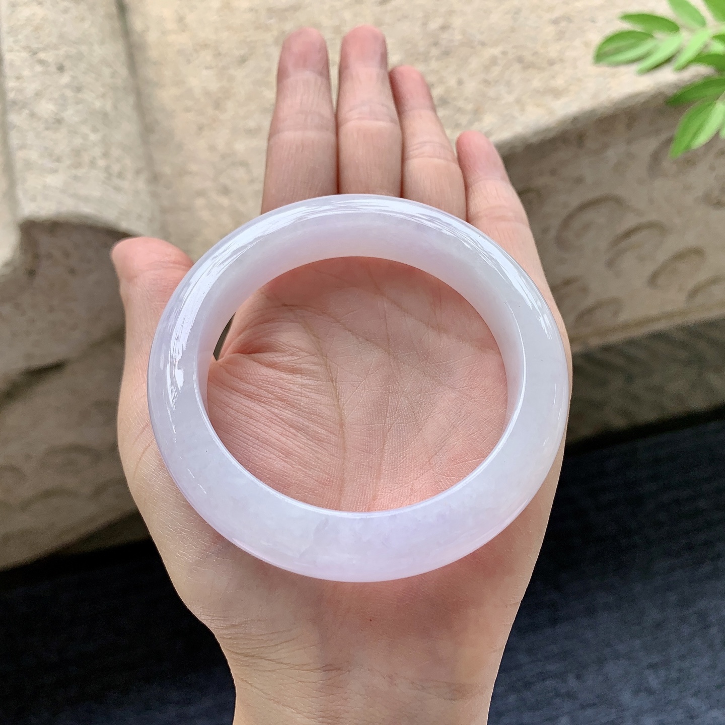 正圈56 57 圈口57/13.5/9.7 编码AD092409 细糯粉紫，水润，种老，细腻，无裂