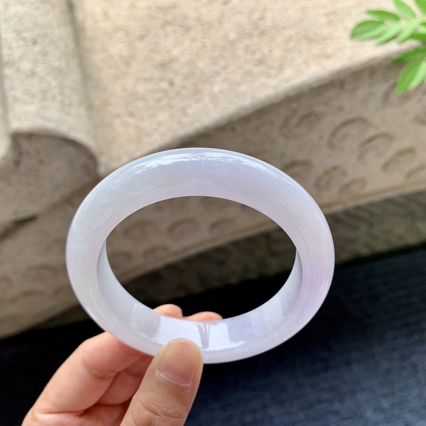 正圈56 57 圈口57/13.5/9.7 编码AD092409 细糯粉紫，水润，种老，细腻，无裂
